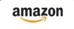 Amazon logo: black wordmark with an orange curved arrow beneath the letters.